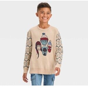 Disney 100 Holiday Boys Marvel Hulk Spiderman Christmas Sweater Size L Boys #665